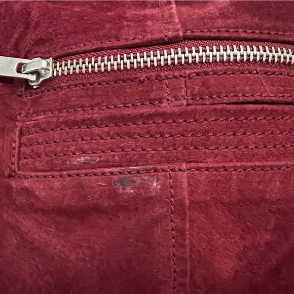 Burgundy Large Suede Mango Jacket - Picture 4 of 9